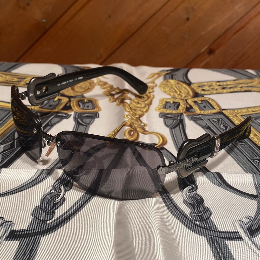 Fendi Zucca Buckle Unisex Sunglasses